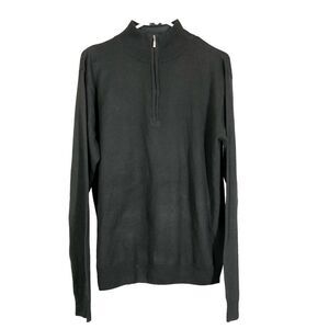 Isaac MIZRAHI Black 1/2 Zip‎ Long Sleeve Sweater Sz M